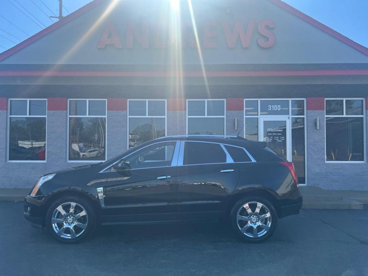 2010 BLACK CADILLAC SRX PREMIUM COLLECTION (3GYFNKE4XAS) with an 2.8L engine, Automatic transmission, located at 3100 Covert Avenue, Evansville, IN, 47714, (812) 473-4492, 37.955418, -87.512238 - Photo#0