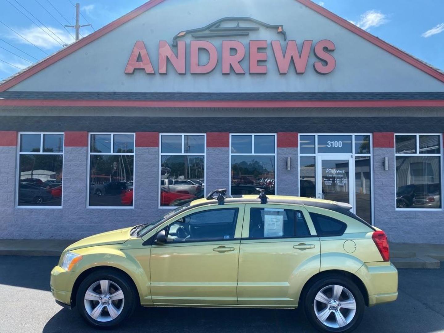 2010 GREEN DODGE CALIBER SXT (1B3CB4HA5AD) with an 2.0L engine, Automatic transmission, located at 3100 Covert Avenue, Evansville, IN, 47714, (812) 473-4492, 37.955418, -87.512238 - Photo#0