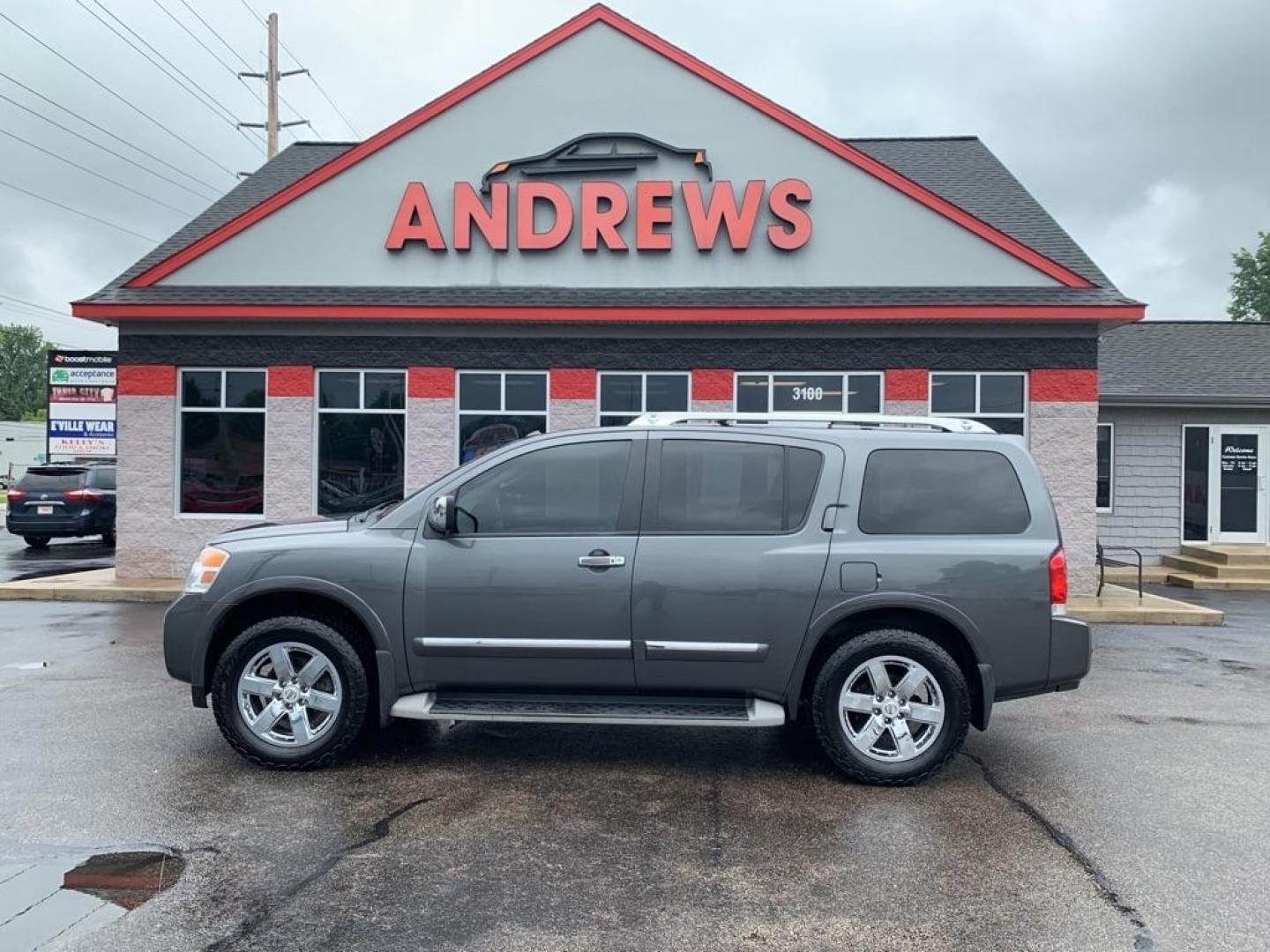 2011 GRAY NISSAN ARMADA SV PLATINUM (5N1AA0NC7BN) with an 5.6L engine, Automatic transmission, located at 3100 Covert Avenue, Evansville, IN, 47714, (812) 473-4492, 37.955418, -87.512238 - Photo#0
