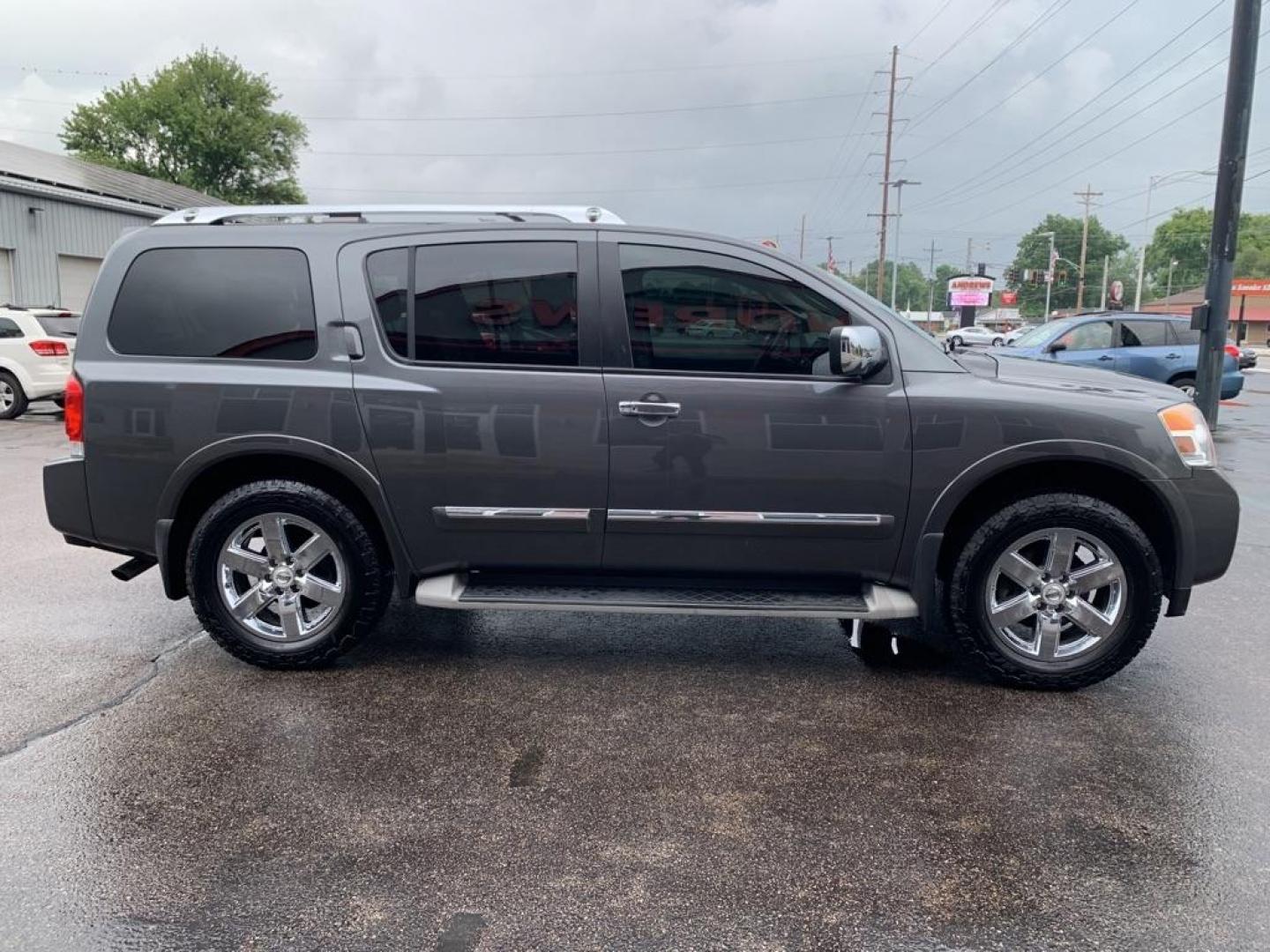 2011 GRAY NISSAN ARMADA SV PLATINUM (5N1AA0NC7BN) with an 5.6L engine, Automatic transmission, located at 3100 Covert Avenue, Evansville, IN, 47714, (812) 473-4492, 37.955418, -87.512238 - Photo#2