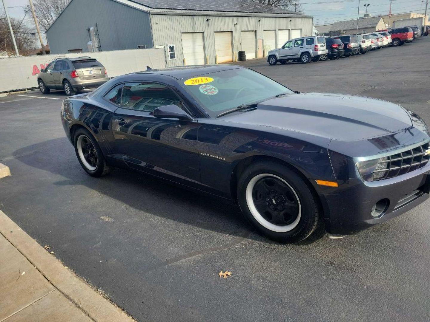 2013 BLUE CHEVROLET CAMARO LS (2G1FA1E38D9) with an 3.6L engine, Automatic transmission, located at 3100 Covert Avenue, Evansville, IN, 47714, (812) 473-4492, 37.955418, -87.512238 - ***Air Bag light on*** - Photo#2