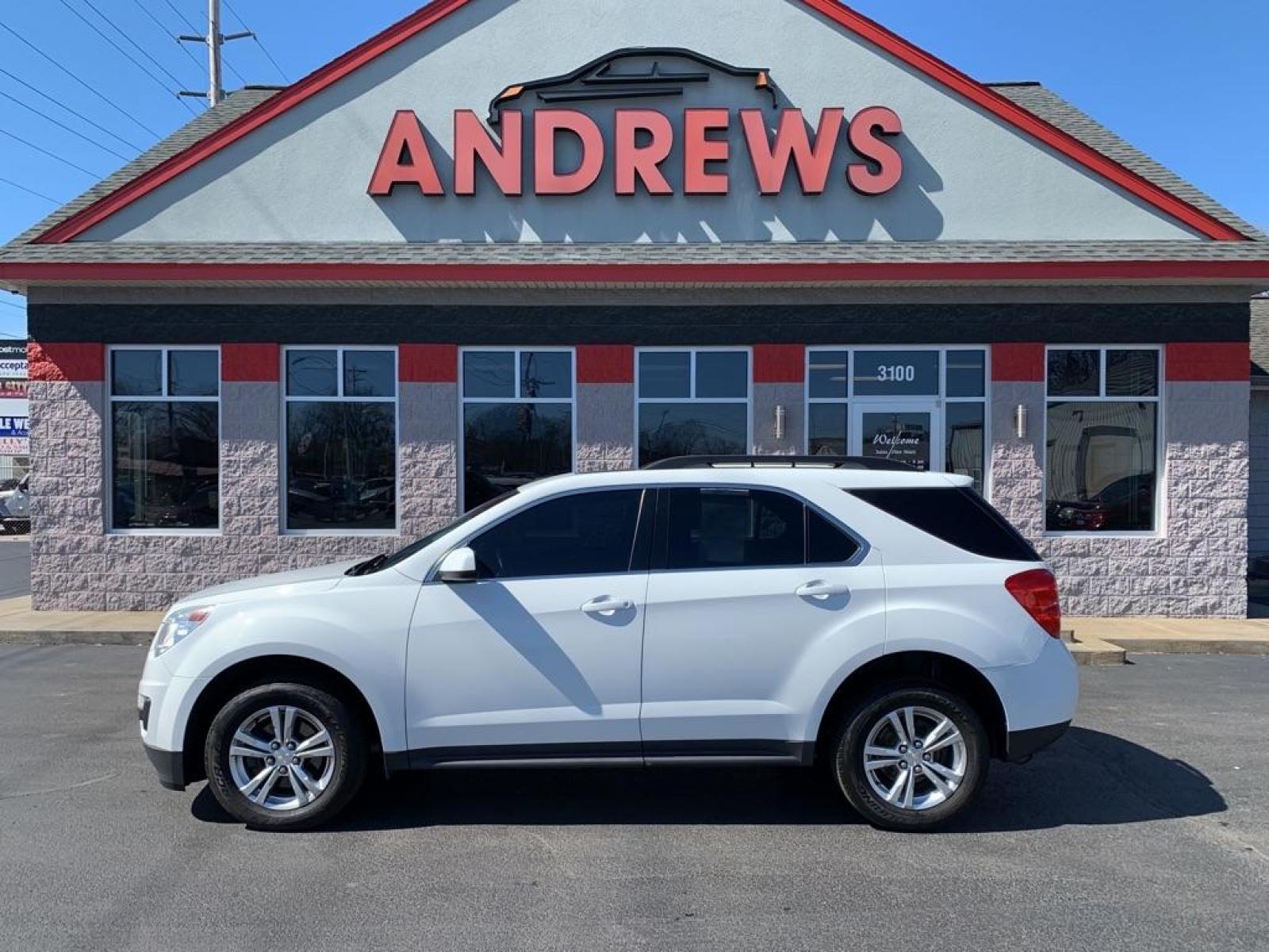 2015 WHITE CHEVROLET EQUINOX LT (1GNALBEK5FZ) with an 2.4L engine, Automatic transmission, located at 3100 Covert Avenue, Evansville, IN, 47714, (812) 473-4492, 37.955418, -87.512238 - Photo #0