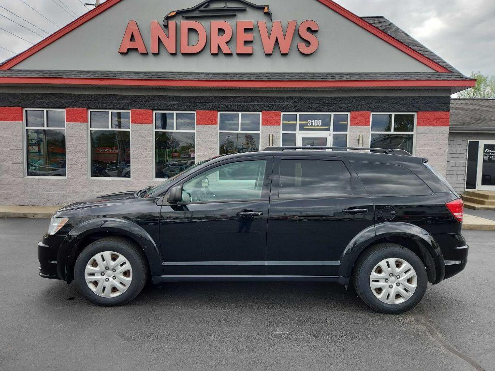 2017 BLACK DODGE JOURNEY SE (3C4PDCAB3HT) with an 2.4L engine, Automatic transmission, located at 3100 Covert Avenue, Evansville, IN, 47714, (812) 473-4492, 37.955418, -87.512238 - Photo #0