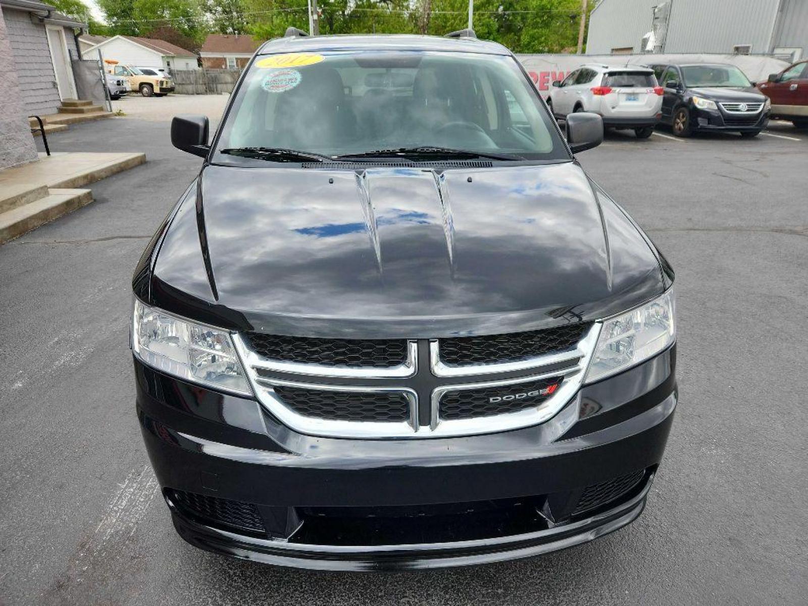 2017 BLACK DODGE JOURNEY SE (3C4PDCAB3HT) with an 2.4L engine, Automatic transmission, located at 3100 Covert Avenue, Evansville, IN, 47714, (812) 473-4492, 37.955418, -87.512238 - Photo #1