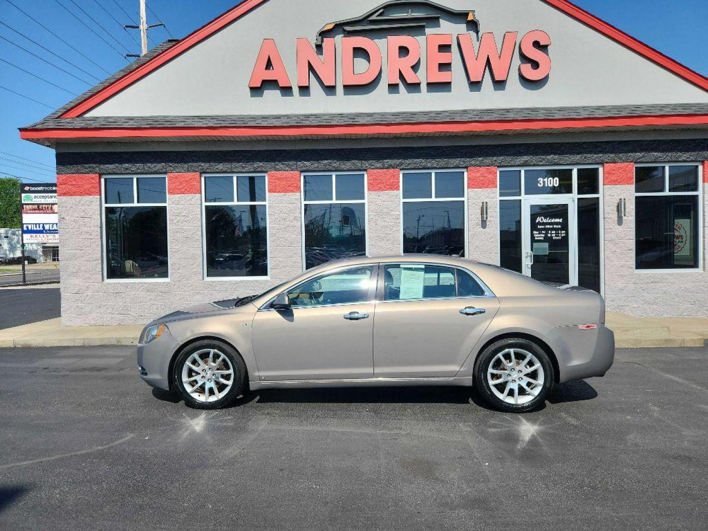 2008 TAN CHEVROLET MALIBU LTZ (1G1ZK57748F) with an 3.6L engine, Automatic transmission, located at 3100 Covert Avenue, Evansville, IN, 47714, (812) 473-4492, 37.955418, -87.512238 - Photo#0