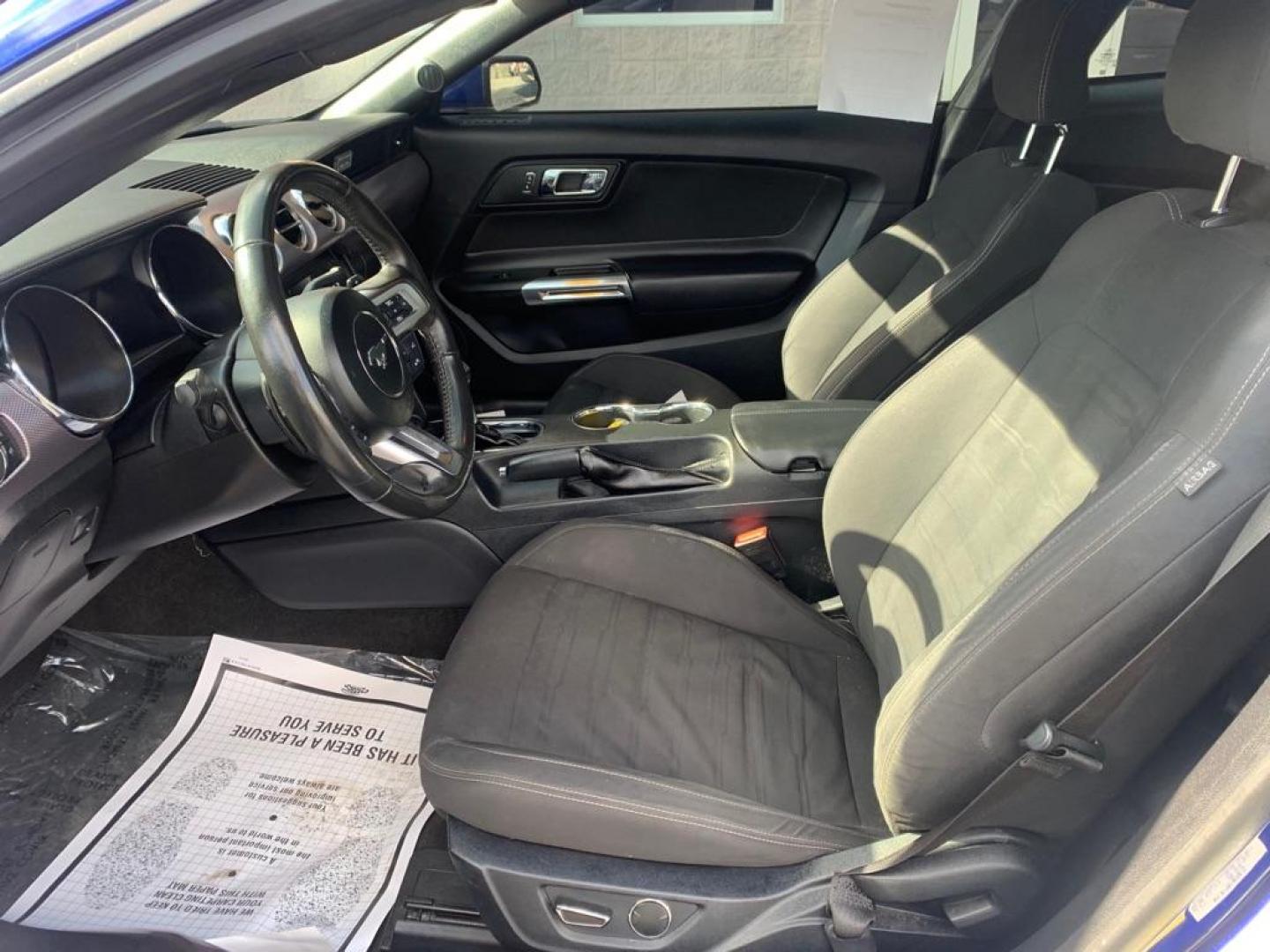 2015 BLUE FORD MUSTANG (1FA6P8TH9F5) with an 2.3L engine, Automatic transmission, located at 3100 Covert Avenue, Evansville, IN, 47714, (812) 473-4492, 37.955418, -87.512238 - Photo#4