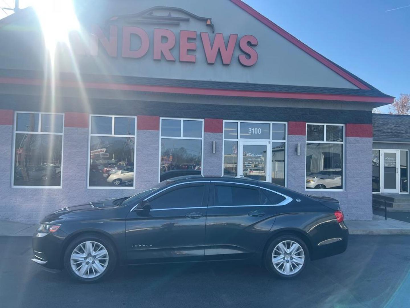2015 GRAY CHEVROLET IMPALA LS (1G11Z5SLXFU) with an 2.5L engine, Automatic transmission, located at 3100 Covert Avenue, Evansville, IN, 47714, (812) 473-4492, 37.955418, -87.512238 - Photo#0