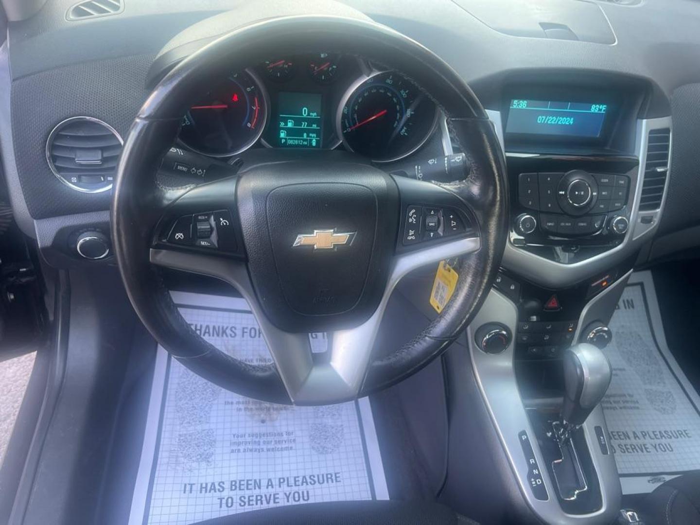 2012 BLACK CHEVROLET CRUZE ECO (1G1PJ5SC6C7) with an 1.4L engine, Automatic transmission, located at 3100 Covert Avenue, Evansville, IN, 47714, (812) 473-4492, 37.955418, -87.512238 - Photo#4