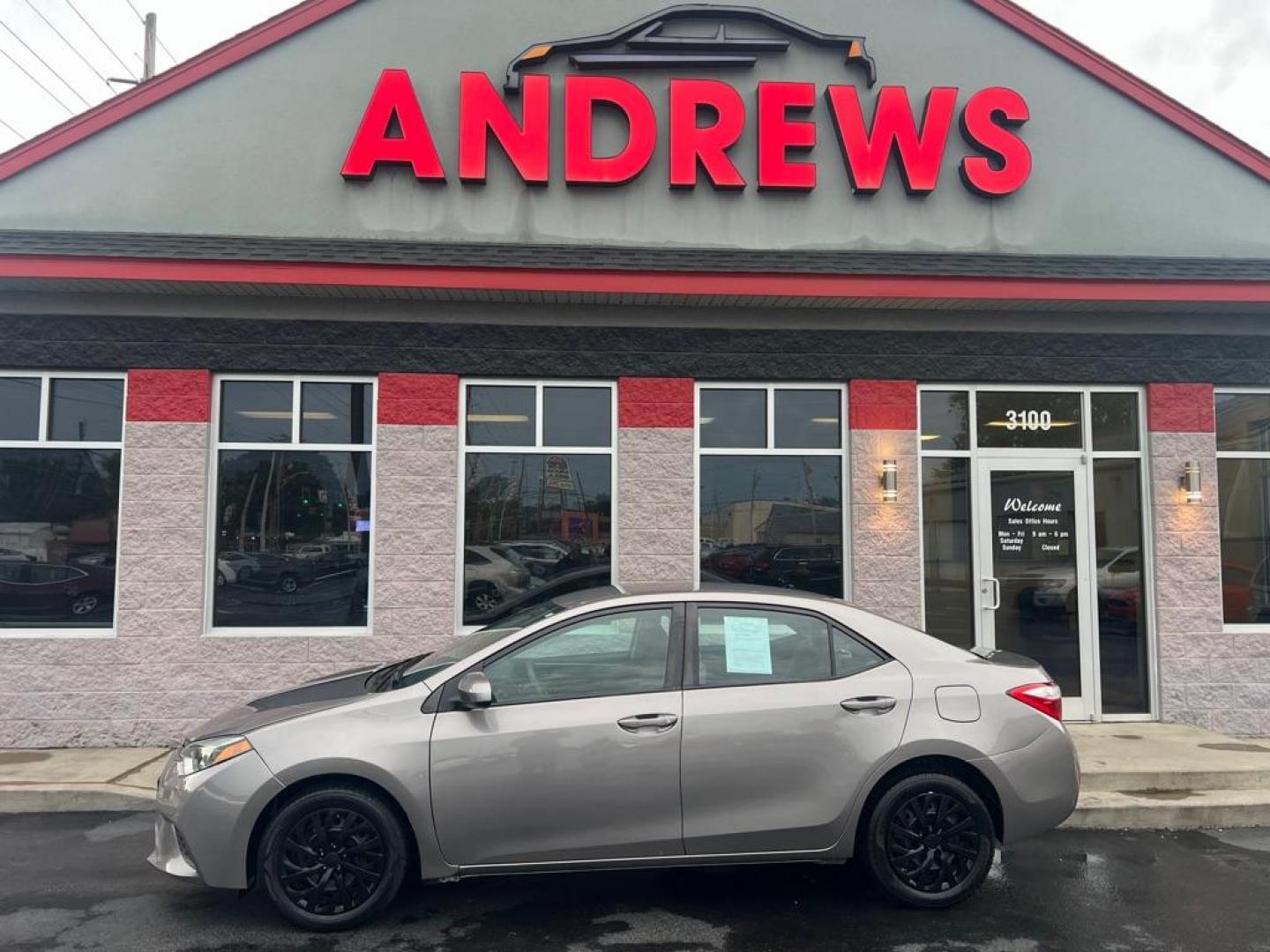 2014 GOLD TOYOTA COROLLA L (5YFBURHE7EP) with an 1.8L engine, Automatic transmission, located at 3100 Covert Avenue, Evansville, IN, 47714, (812) 473-4492, 37.955418, -87.512238 - Photo#0