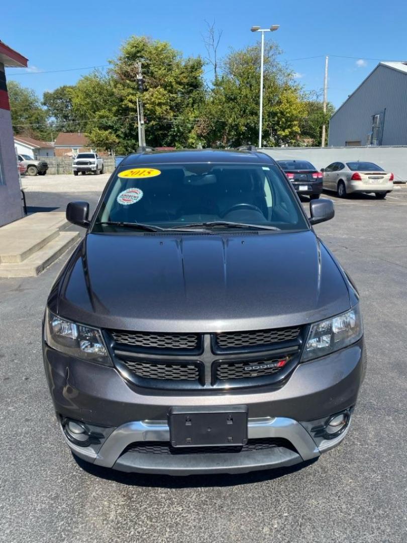 2015 GREY DODGE JOURNEY CROSSROAD (3C4PDCGB3FT) with an 2.4L engine, Automatic transmission, located at 3100 Covert Avenue, Evansville, IN, 47714, (812) 473-4492, 37.955418, -87.512238 - Photo#1