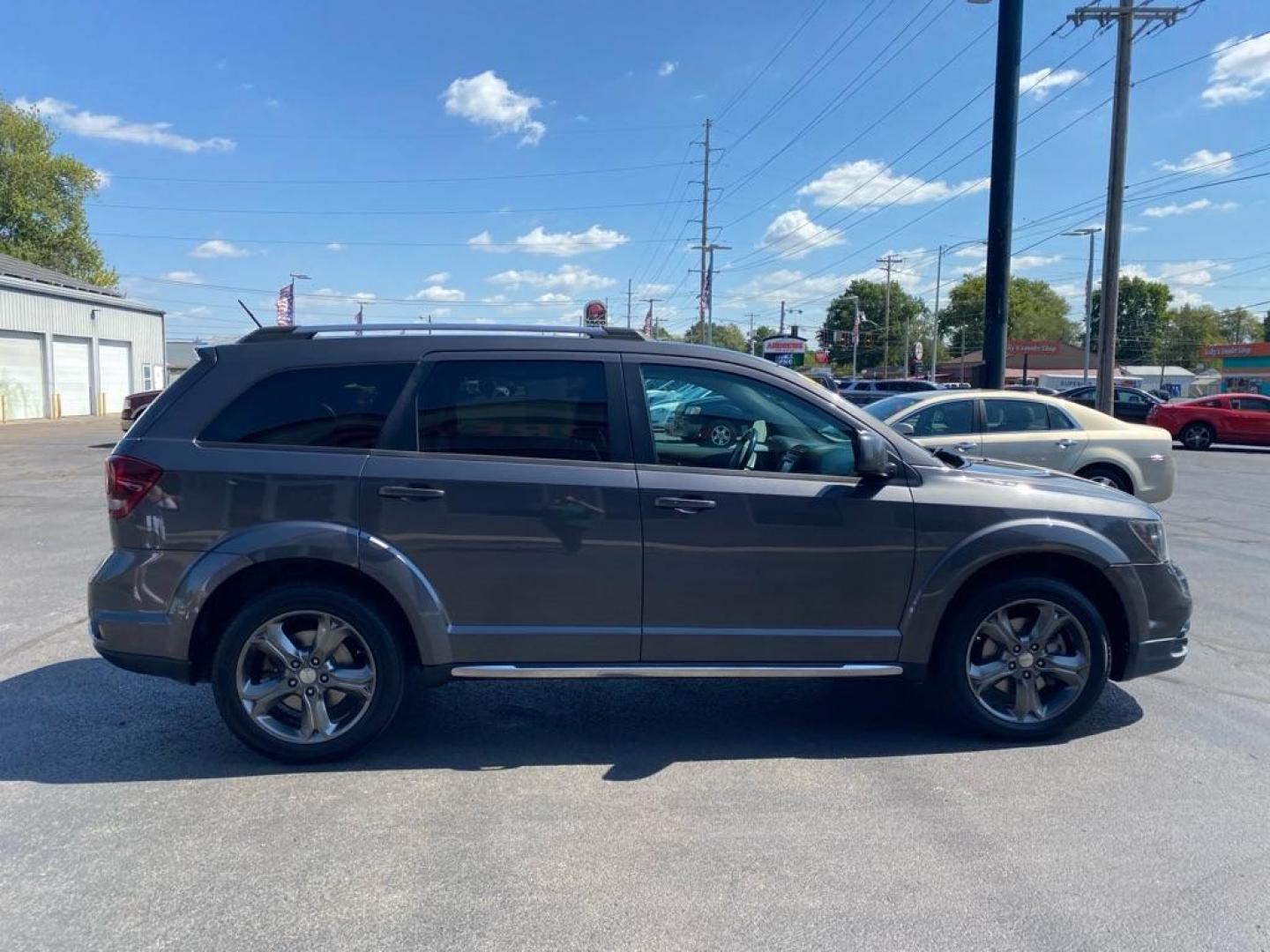 2015 GREY DODGE JOURNEY CROSSROAD (3C4PDCGB3FT) with an 2.4L engine, Automatic transmission, located at 3100 Covert Avenue, Evansville, IN, 47714, (812) 473-4492, 37.955418, -87.512238 - Photo#3
