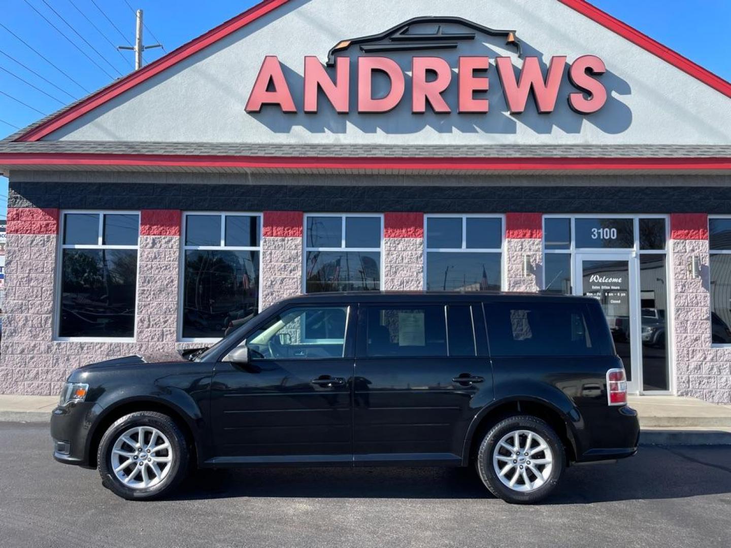 2013 BLACK FORD FLEX SE (2FMGK5B80DB) with an 3.5L engine, Automatic transmission, located at 3100 Covert Avenue, Evansville, IN, 47714, (812) 473-4492, 37.955418, -87.512238 - Photo#0