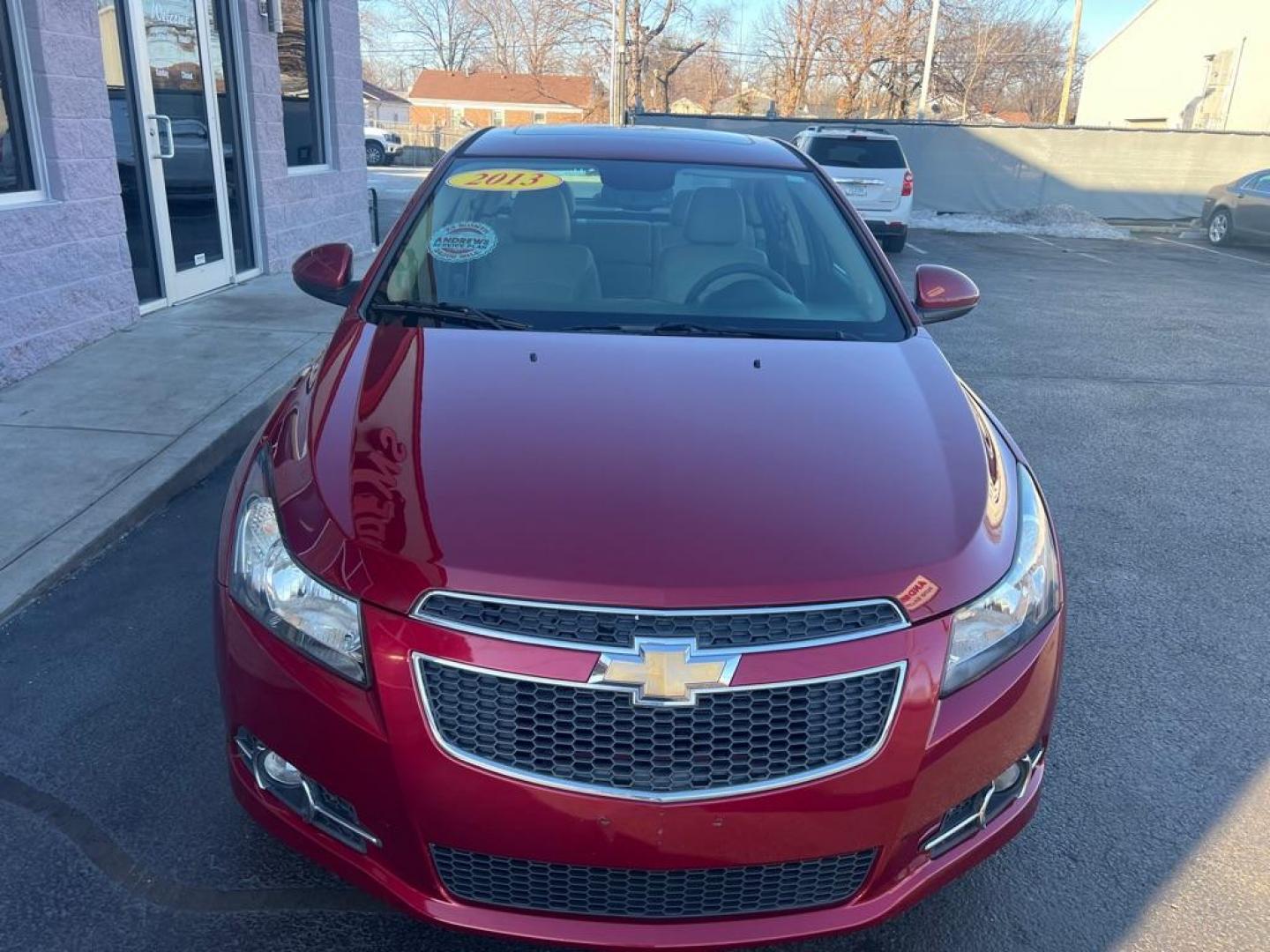2013 RED CHEVROLET CRUZE LTZ (1G1PG5SB6D7) with an 1.4L engine, Automatic transmission, located at 3100 Covert Avenue, Evansville, IN, 47714, (812) 473-4492, 37.955418, -87.512238 - Photo#1