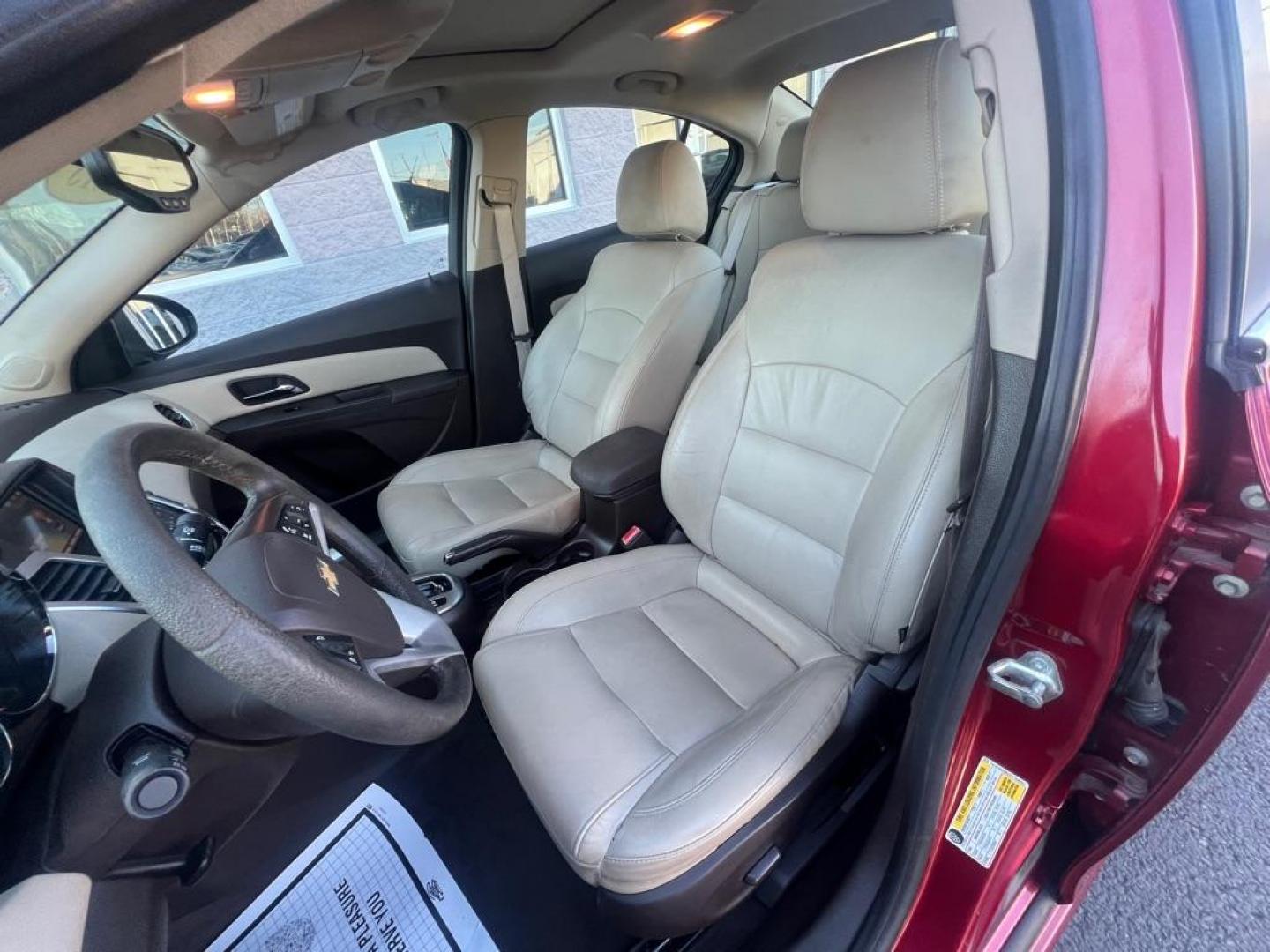 2013 RED CHEVROLET CRUZE LTZ (1G1PG5SB6D7) with an 1.4L engine, Automatic transmission, located at 3100 Covert Avenue, Evansville, IN, 47714, (812) 473-4492, 37.955418, -87.512238 - Photo#5