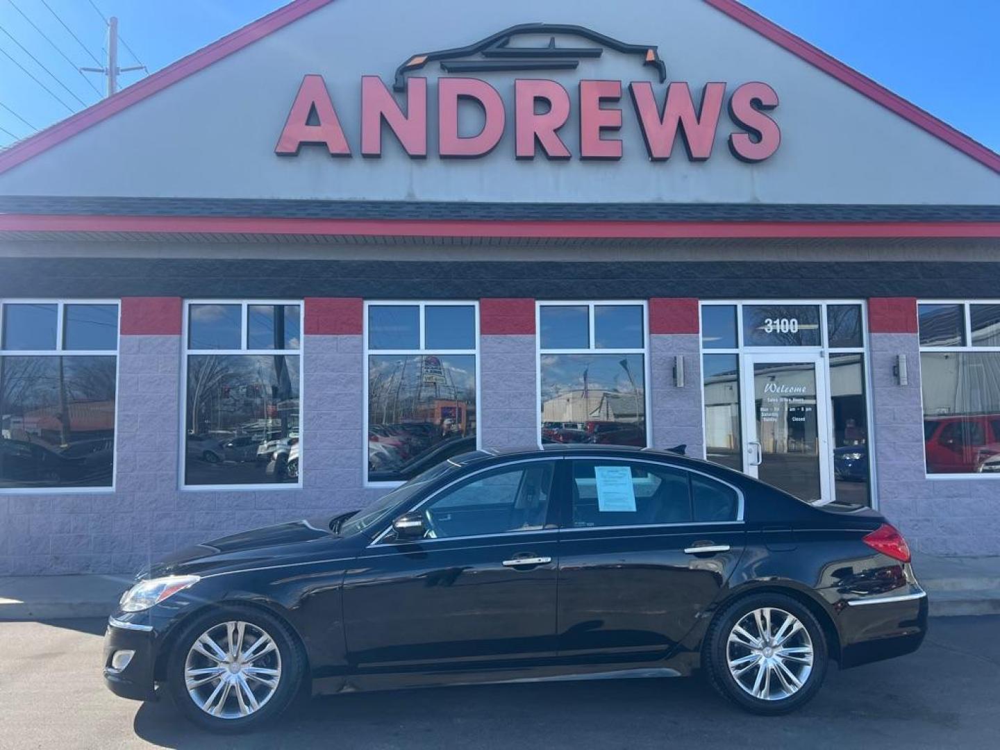 2013 BLACK HYUNDAI GENESIS 3.8L (KMHGC4DD0DU) with an 3.8L engine, Automatic transmission, located at 3100 Covert Avenue, Evansville, IN, 47714, (812) 473-4492, 37.955418, -87.512238 - Photo#0