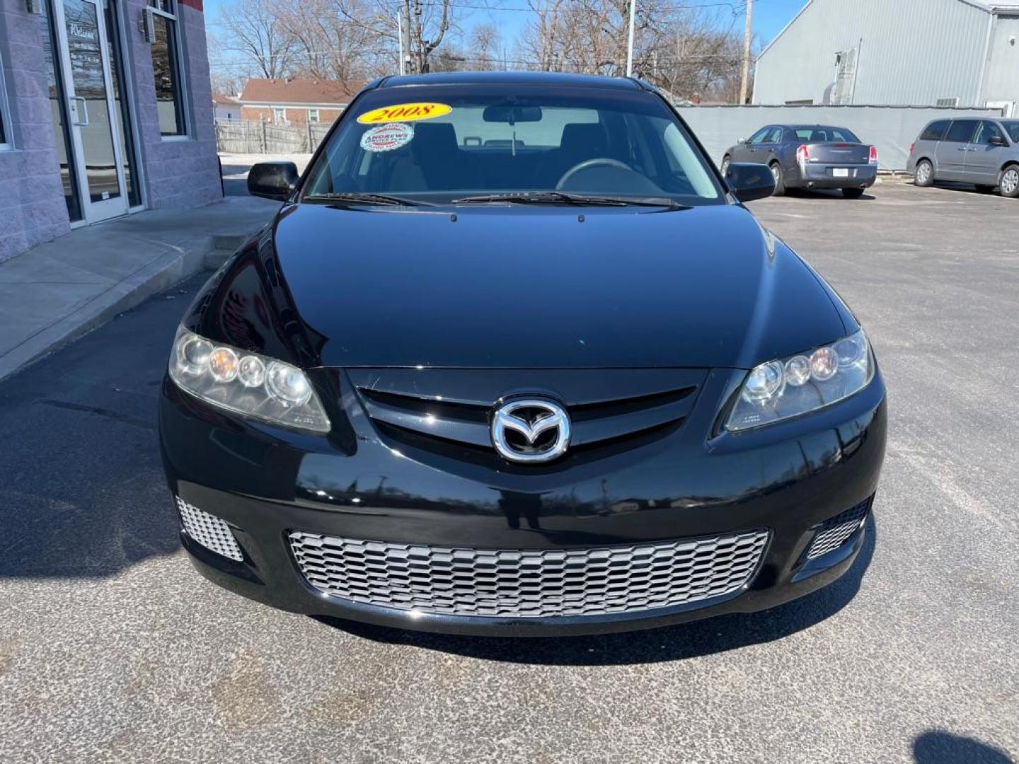 2008 BLACK MAZDA 6 I (1YVHP80C085) with an 2.3L engine, Automatic transmission, located at 3100 Covert Avenue, Evansville, IN, 47714, (812) 473-4492, 37.955418, -87.512238 - Photo#1