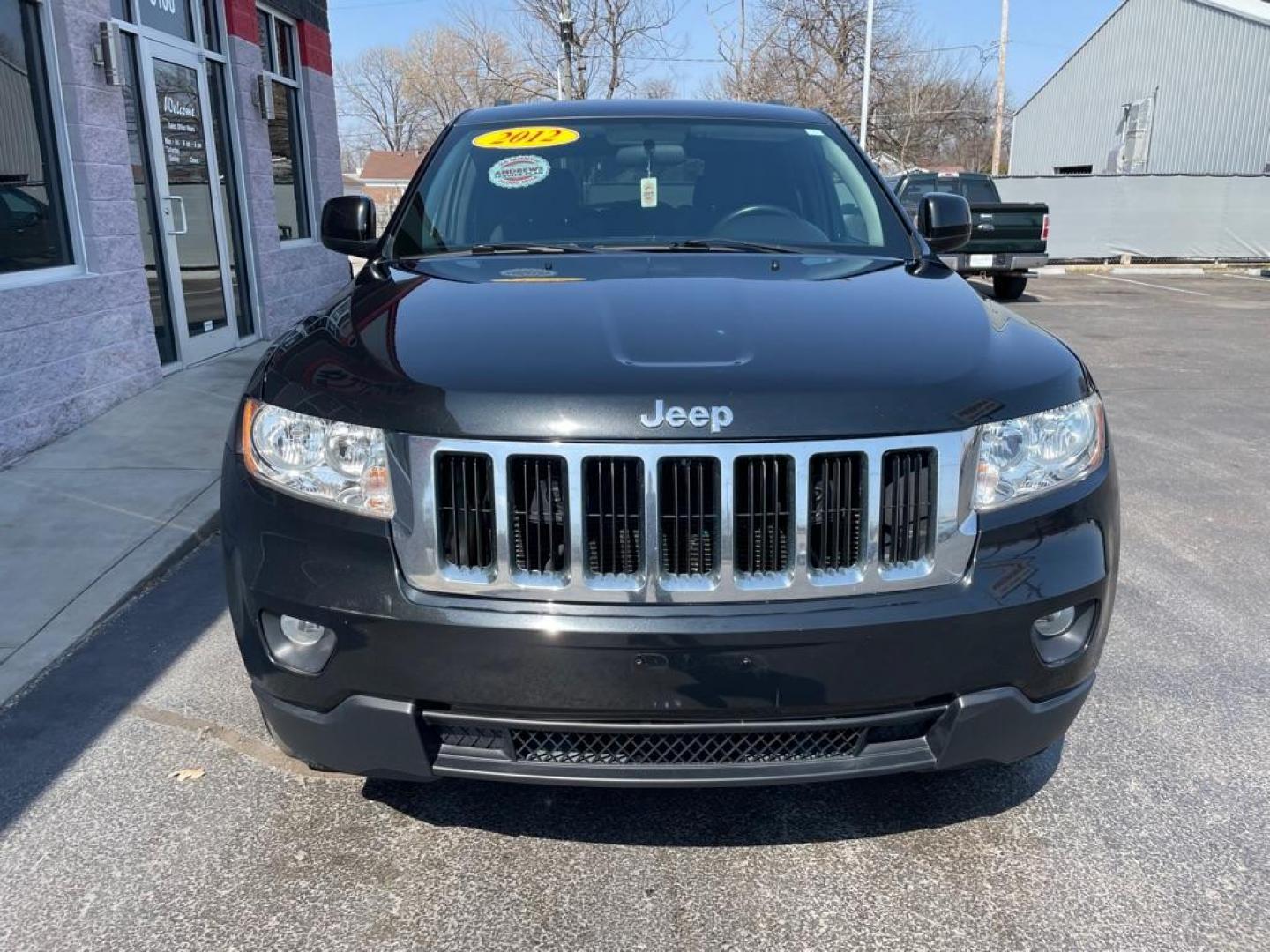 2012 BLACK JEEP GRAND CHEROKEE LAREDO (1C4RJFAG5CC) with an 3.6L engine, Automatic transmission, located at 3100 Covert Avenue, Evansville, IN, 47714, (812) 473-4492, 37.955418, -87.512238 - Photo#1