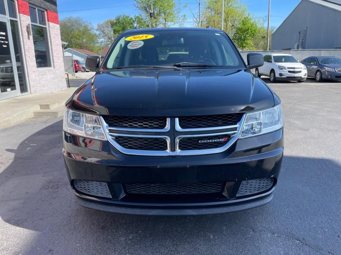 2015 BLACK DODGE JOURNEY SE (3C4PDCAB3FT) with an 2.4L engine, Automatic transmission, located at 3100 Covert Avenue, Evansville, IN, 47714, (812) 473-4492, 37.955418, -87.512238 - Photo#1