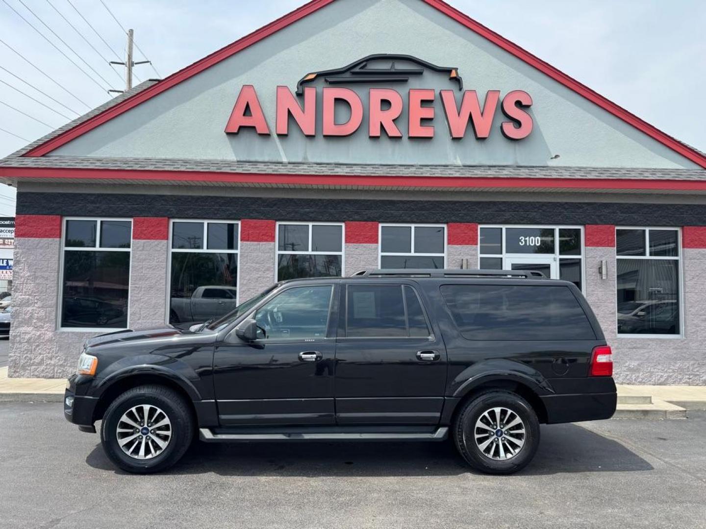 2015 BLACK FORD EXPEDITION EL XLT (1FMJK1HT1FE) with an 3.5L engine, Automatic transmission, located at 3100 Covert Avenue, Evansville, IN, 47714, (812) 473-4492, 37.955418, -87.512238 - Photo#0