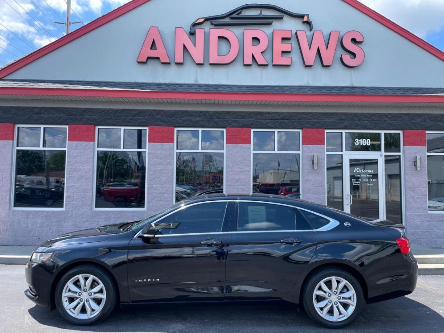 2019 BLACK CHEVROLET IMPALA LT (2G11Z5S38K9) with an 3.6L engine, Automatic transmission, located at 3100 Covert Avenue, Evansville, IN, 47714, (812) 473-4492, 37.955418, -87.512238 - Photo#0