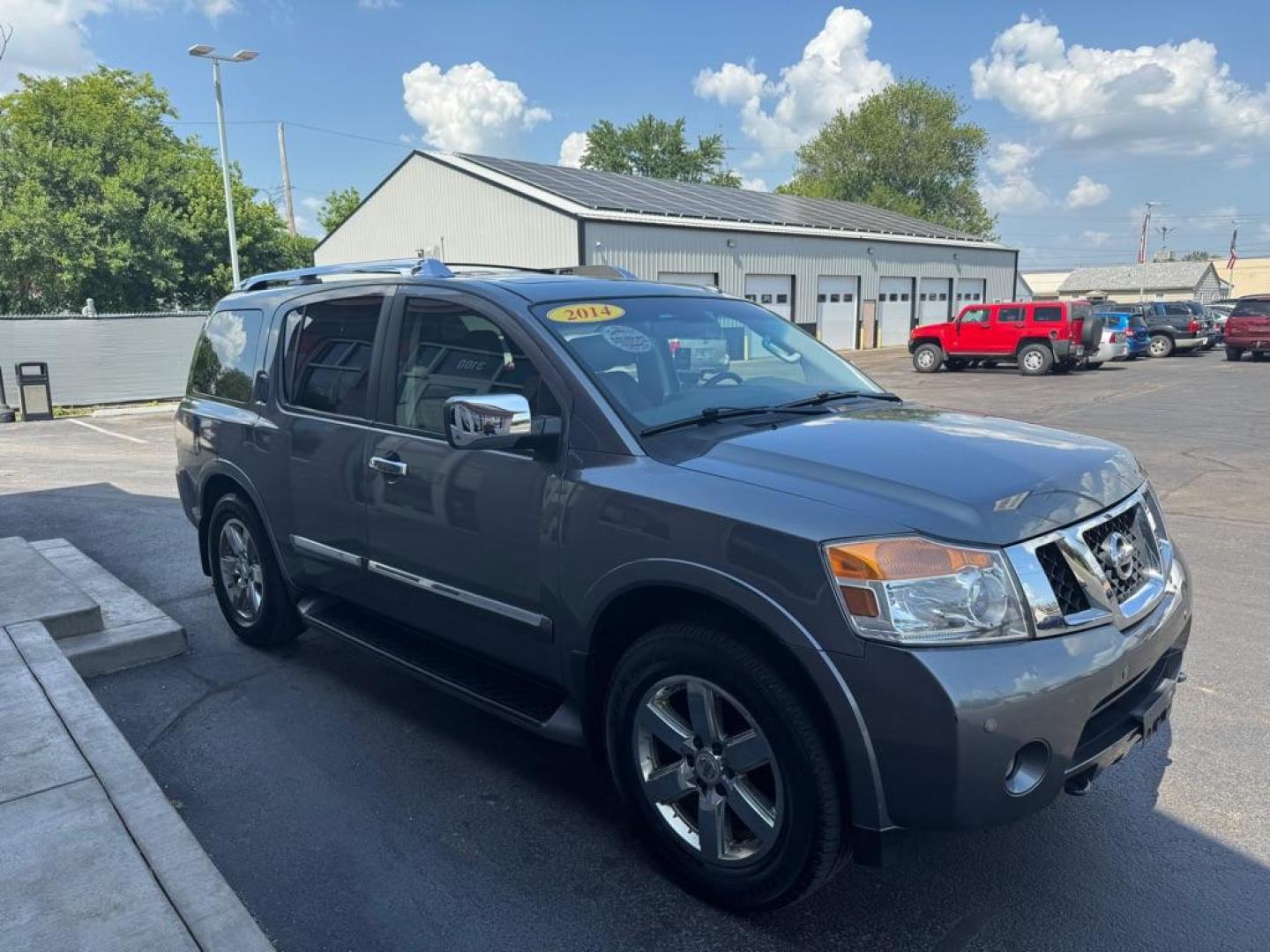 2014 GRAY NISSAN ARMADA PLATINUM (5N1BA0NEXEN) with an 5.6L engine, Automatic transmission, located at 3100 Covert Avenue, Evansville, IN, 47714, (812) 473-4492, 37.955418, -87.512238 - Photo#2