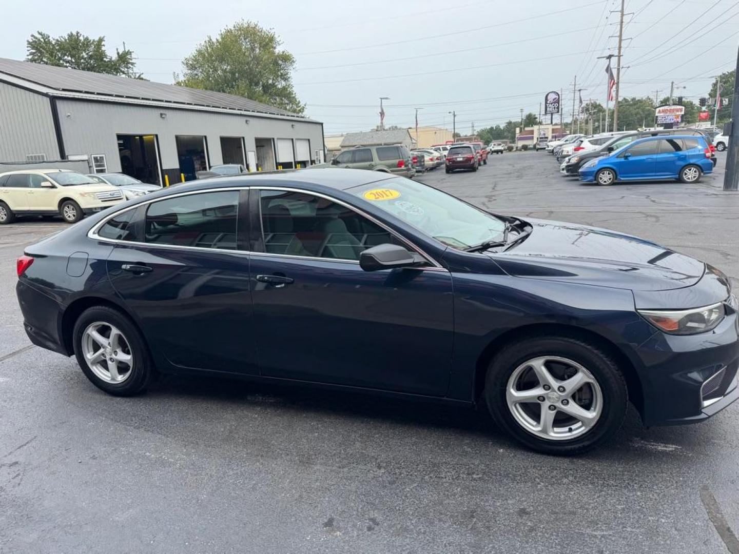 2017 BLUE CHEVROLET MALIBU LS (1G1ZB5ST8HF) with an 1.5L engine, Automatic transmission, located at 3100 Covert Avenue, Evansville, IN, 47714, (812) 473-4492, 37.955418, -87.512238 - Photo#2