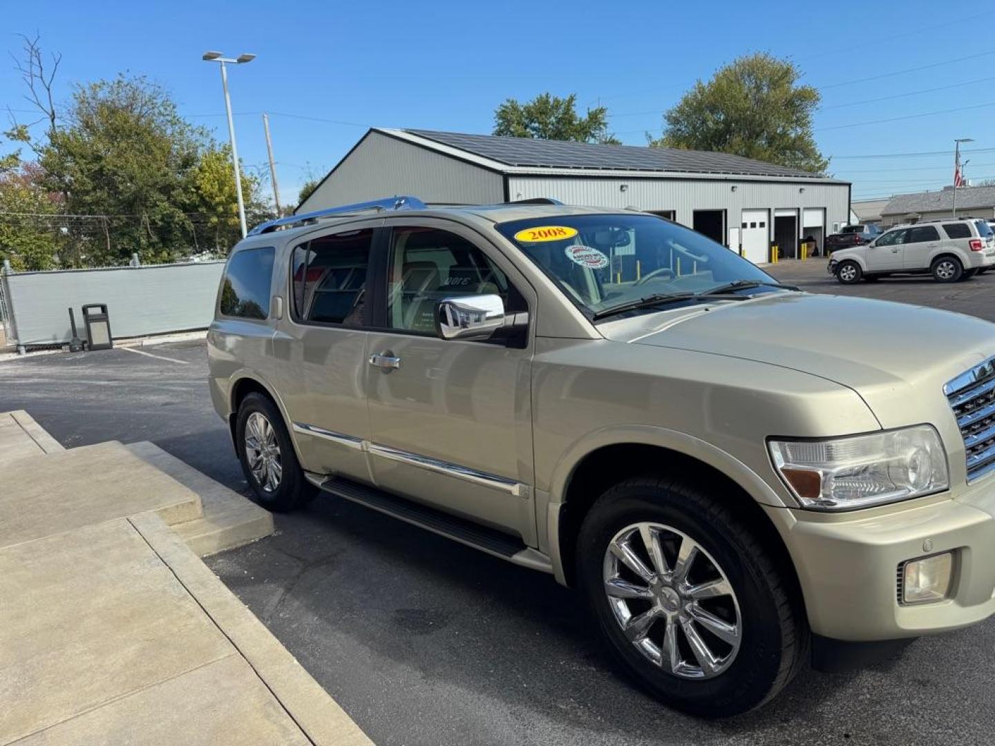 2008 GOLD INFINITI QX56 (5N3AA08C88N) with an 5.6L engine, Automatic transmission, located at 3100 Covert Avenue, Evansville, IN, 47714, (812) 473-4492, 37.955418, -87.512238 - Rear A/C and radio controls are inoperable. TV does not function. - Photo#2