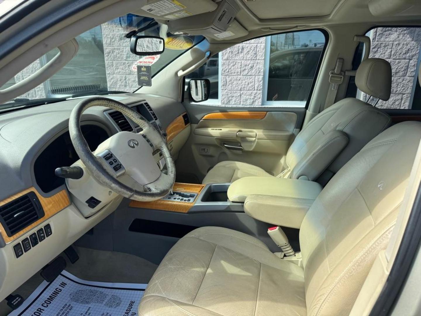 2008 GOLD INFINITI QX56 (5N3AA08C88N) with an 5.6L engine, Automatic transmission, located at 3100 Covert Avenue, Evansville, IN, 47714, (812) 473-4492, 37.955418, -87.512238 - Rear A/C and radio controls are inoperable. TV does not function. - Photo#4