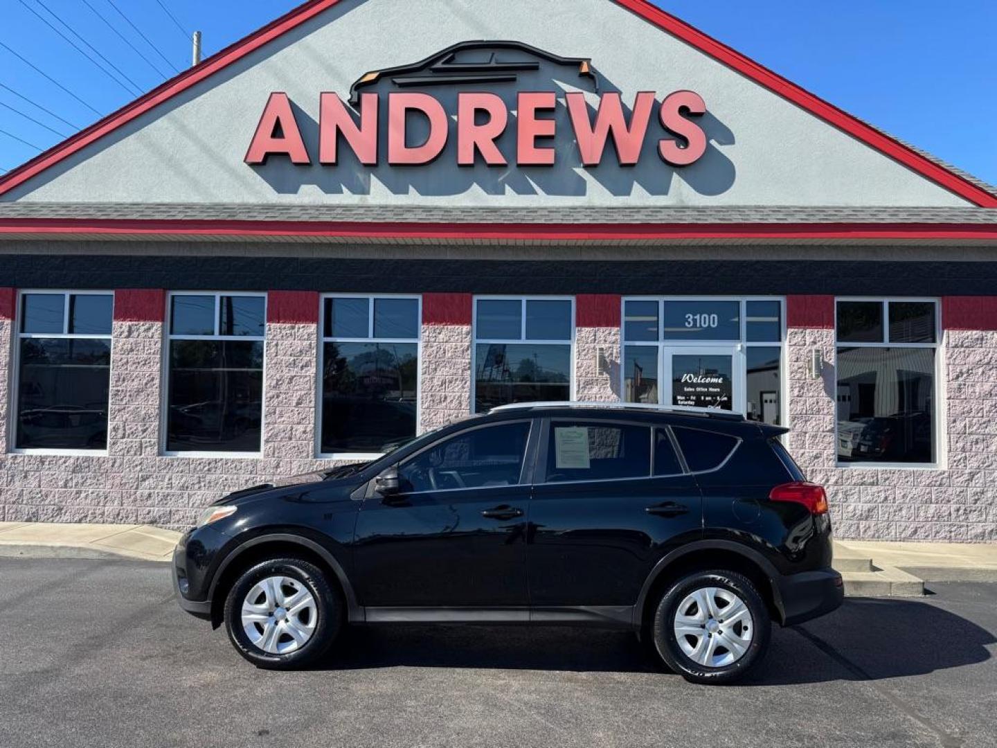 2015 BLACK TOYOTA RAV4 LE (2T3BFREV5FW) with an 2.5L engine, Automatic transmission, located at 3100 Covert Avenue, Evansville, IN, 47714, (812) 473-4492, 37.955418, -87.512238 - Photo#0