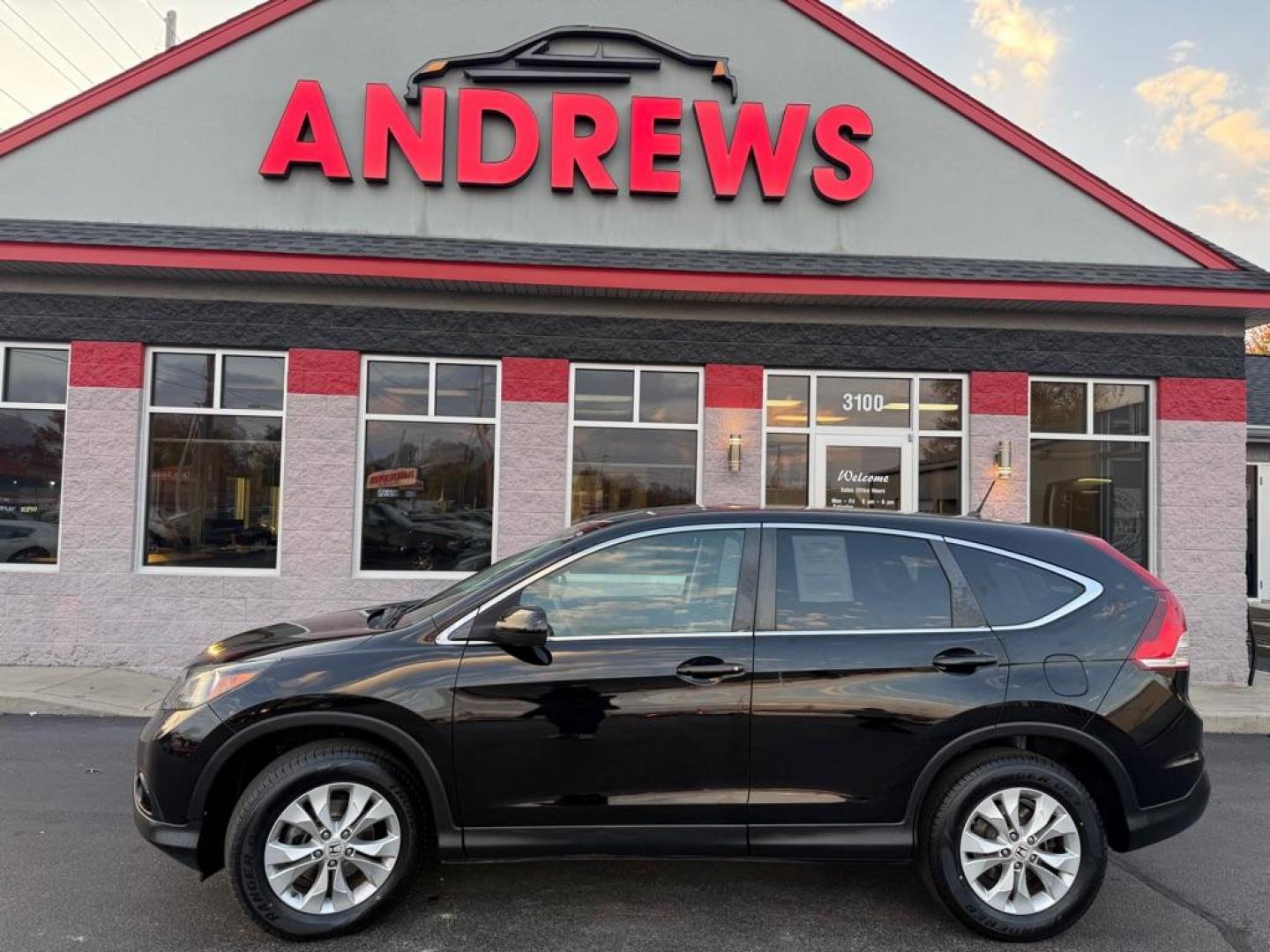 2013 BLACK HONDA CR-V EX (3CZRM3H50DG) with an 2.4L engine, Automatic transmission, located at 3100 Covert Avenue, Evansville, IN, 47714, (812) 473-4492, 37.955418, -87.512238 - Photo#0