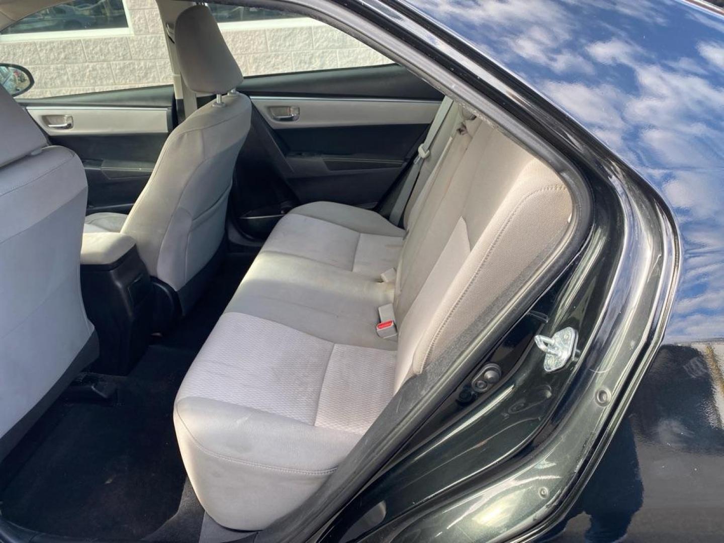 2015 BLACK TOYOTA COROLLA L (5YFBURHE6FP) with an 1.8L engine, Automatic transmission, located at 3100 Covert Avenue, Evansville, IN, 47714, (812) 473-4492, 37.955418, -87.512238 - Photo#5