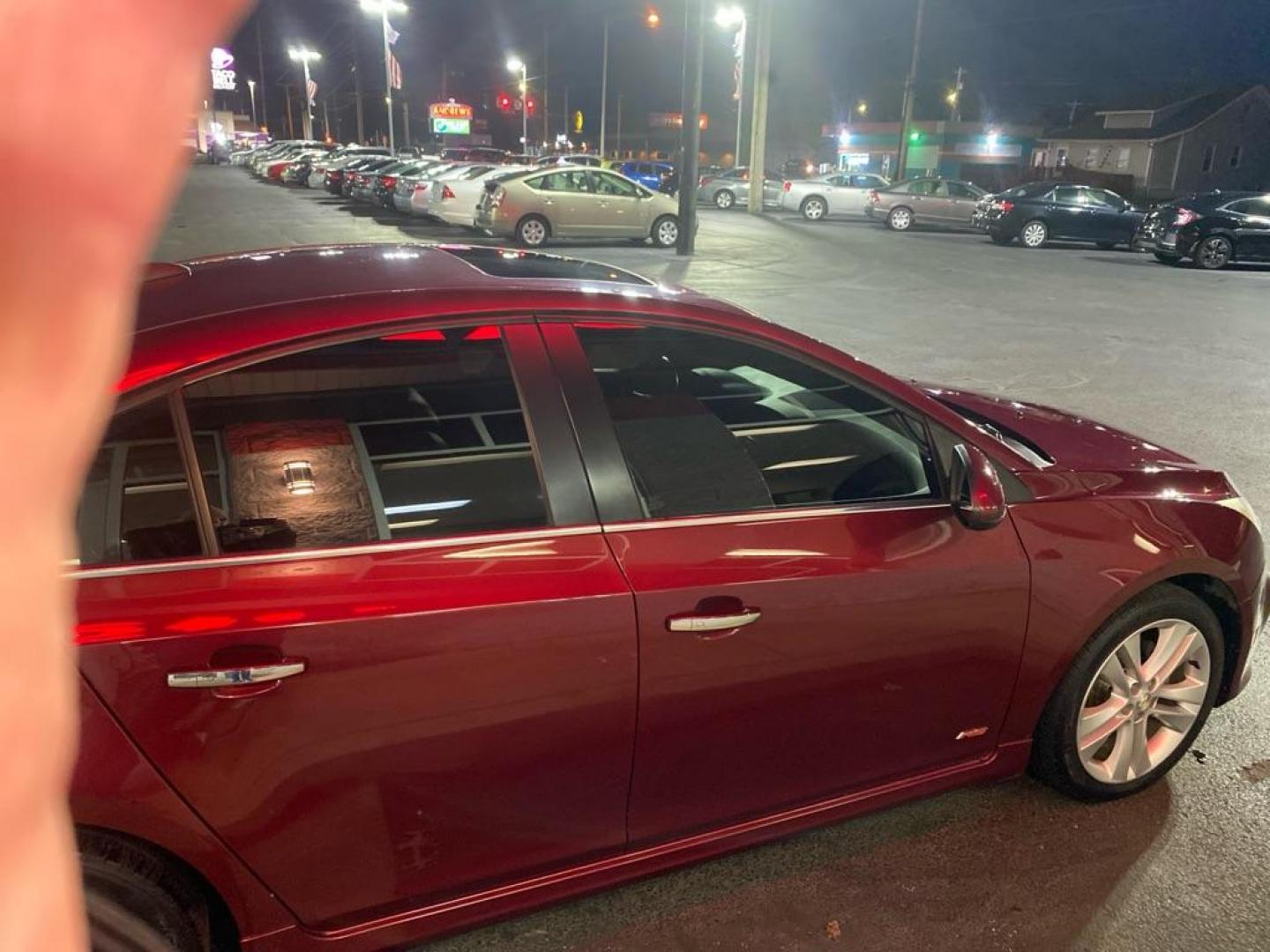 2015 RED CHEVROLET CRUZE LTZ (1G1PG5SB5F7) with an 1.4L engine, Automatic transmission, located at 3100 Covert Avenue, Evansville, IN, 47714, (812) 473-4492, 37.955418, -87.512238 - Photo#0