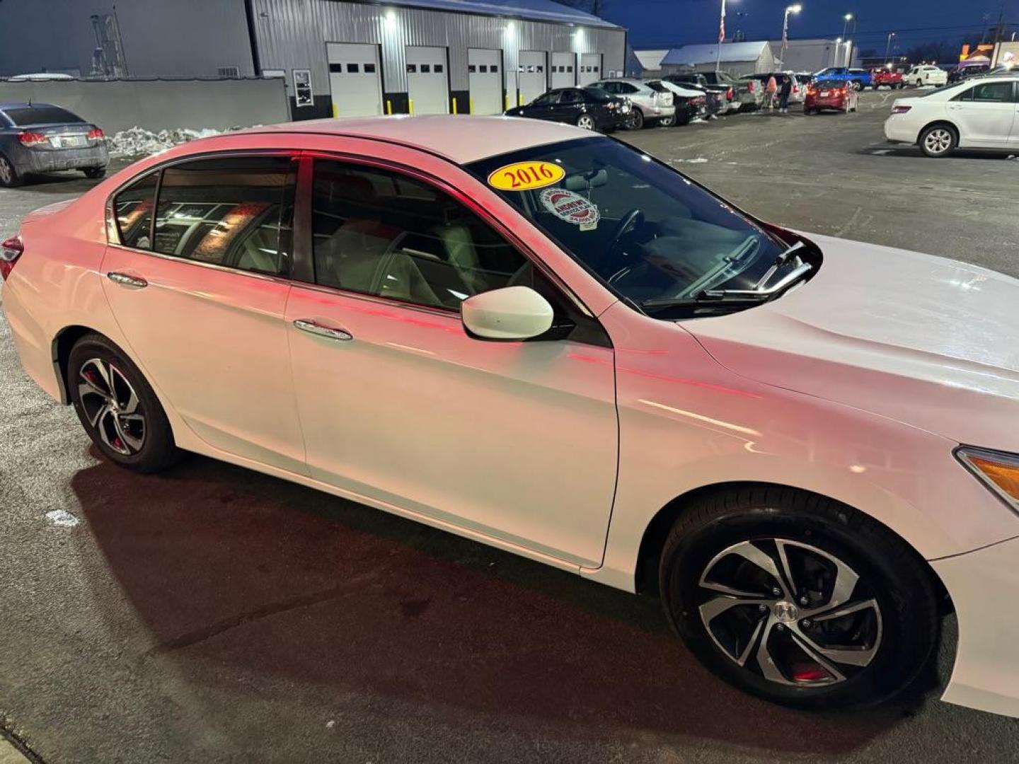 2016 WHITE HONDA ACCORD LX (1HGCR2F34GA) with an 2.4L engine, Continuously Variable transmission, located at 3100 Covert Avenue, Evansville, IN, 47714, (812) 473-4492, 37.955418, -87.512238 - Photo#2