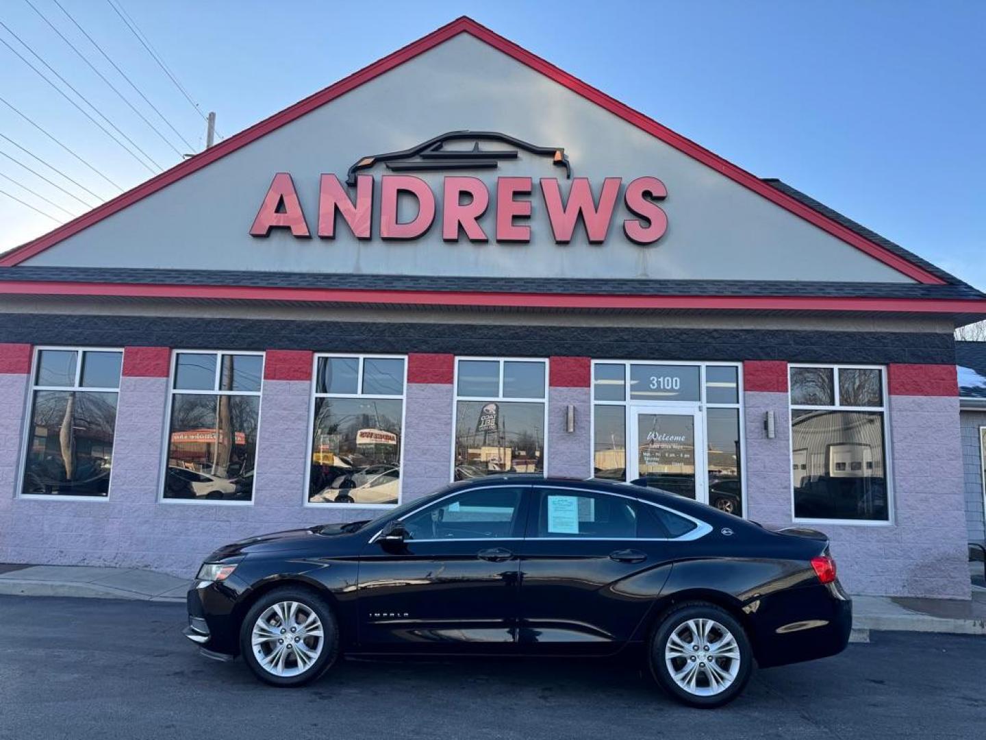 2014 BLACK CHEVROLET IMPALA LT (2G1125S38E9) with an 3.6L engine, Automatic transmission, located at 3100 Covert Avenue, Evansville, IN, 47714, (812) 473-4492, 37.955418, -87.512238 - Photo#0